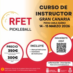 CURSO INSTRUCTOR DE PICKLEBALL RFET